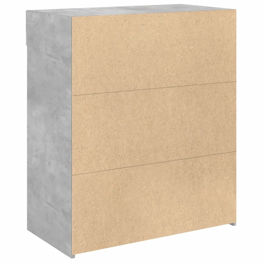 Credenza | Madia | Buffet da pranzo | Armadio da pranzo Grigio Cemento 80x42,5x93 cm in Legno Multistrato