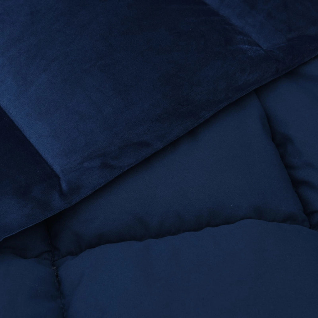 Duvet Invernale Trapuntato Blu Scuro 240 x 260 cm Microfibra 42026144