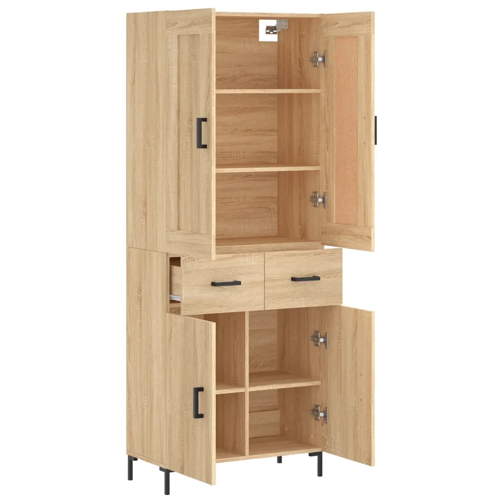 Credenza Rovere Sonoma 69,5x34x180 cm in Legno Multistrato 3199876