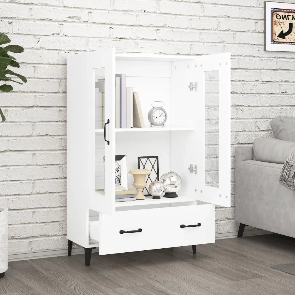 Credenza | Madia | Buffet da pranzo | Armadio da pranzo Bianca 70x31x115 cm in Legno Ingegnerizzato