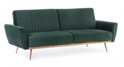 Divano Letto Johnny Velluto Verde Scuro in Velluto