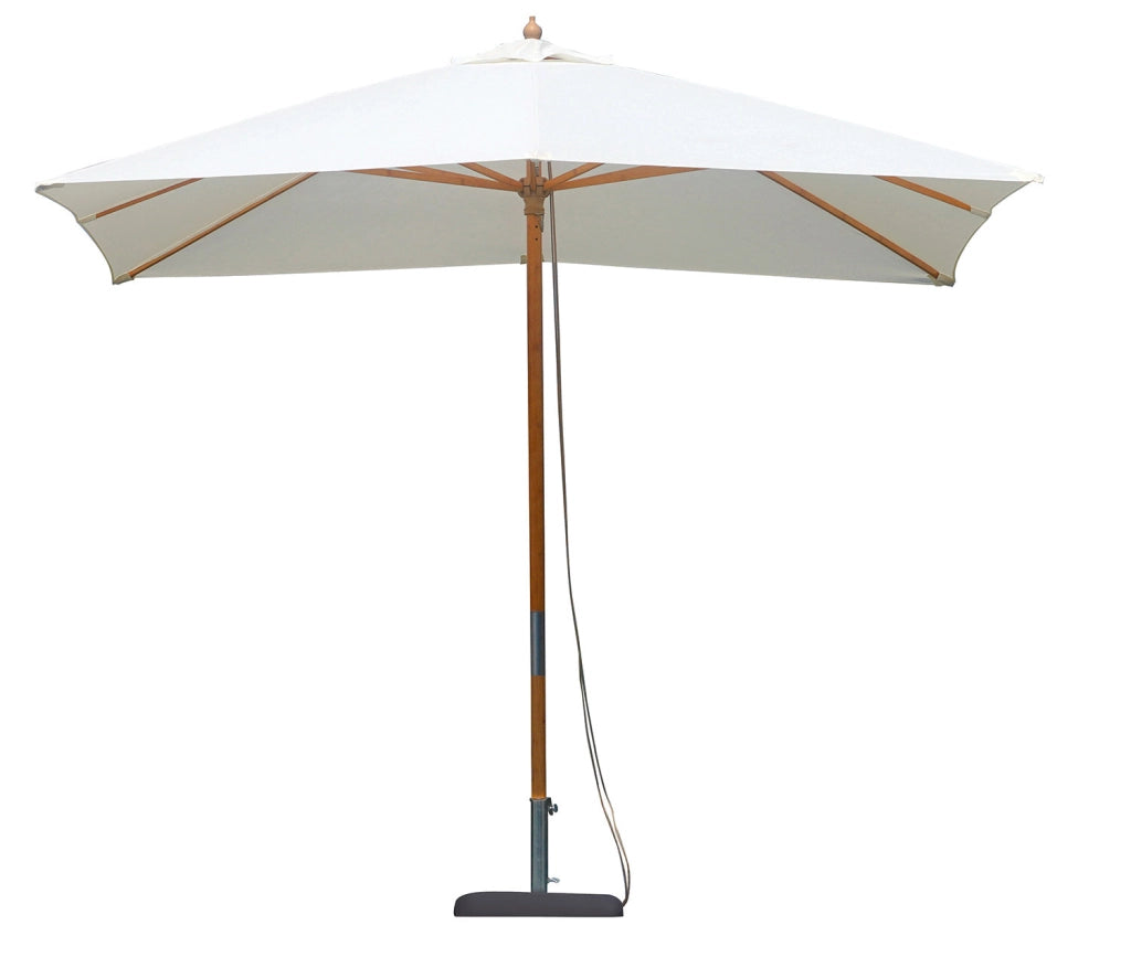 Ombrellone da Giardino 3x3m Palo Ø48 mm in Bambù e Poliestere Ecrù