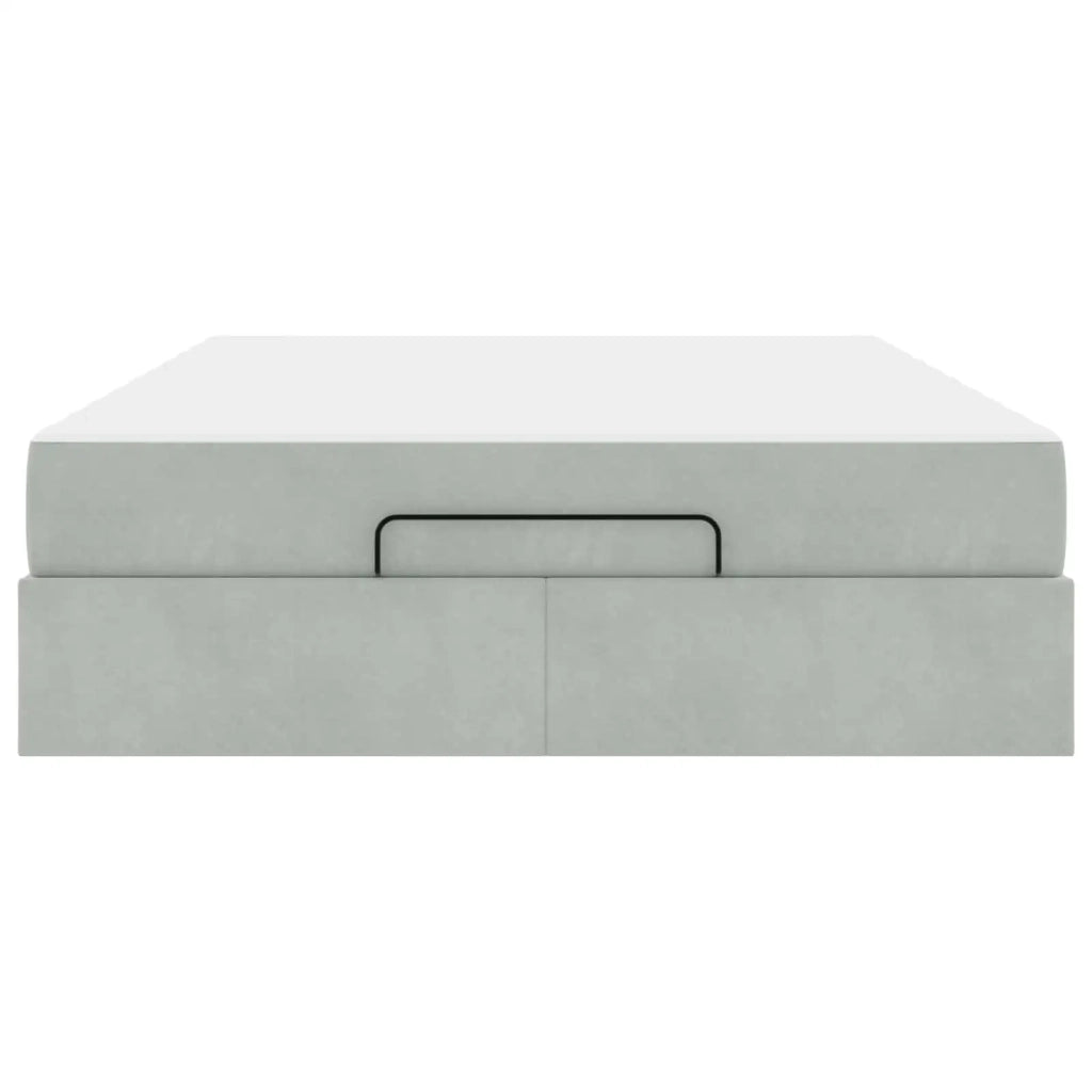 Struttura letto con materasso 2 pcs Grigio chiaro Velluto