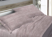 Completo Lenzuola Letto In 100% Cotone Fantasia Bon Bon - Singolo - Beige