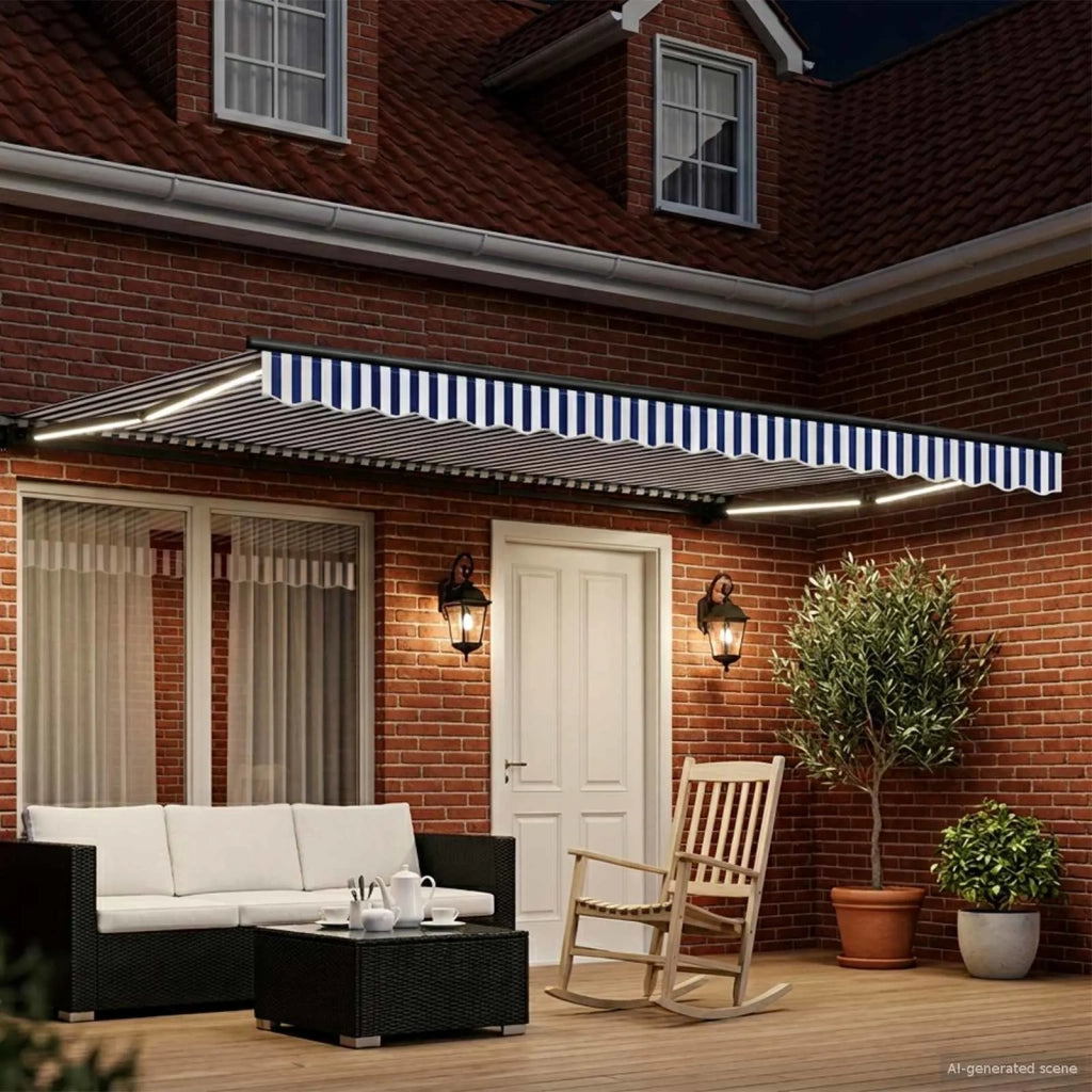 Cornice per Tenda Manuale con LED 5 x 3 m 3420914