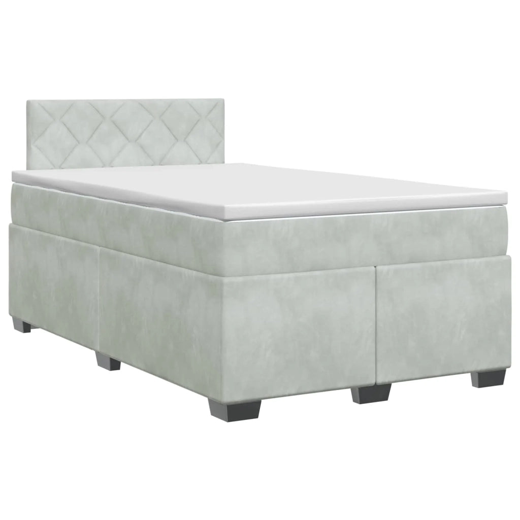 Letto box spring con materasso Grigio Chiaro 120 x 200 cm 3450698