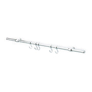 KIT SOTTOPENSILE C/GANCI NICHEL SATINATO 90 CM