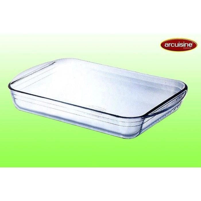 Ocuisine 249BC00 Lasagnera Rettangolare in Vetro Borosilicato 39x24x6 cm 3.6 L Forno Frigo Congelatore Microonde colore Trasparente