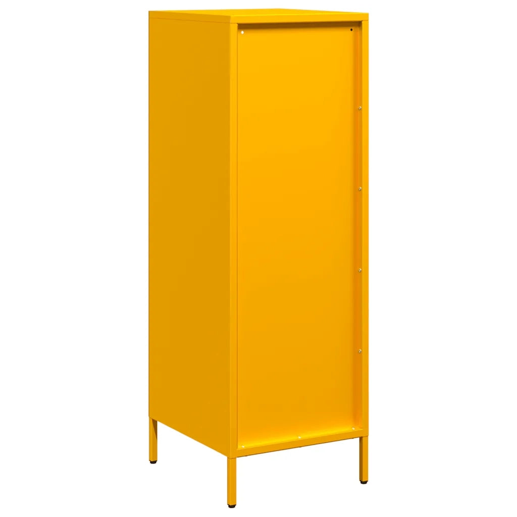 Credenza-Buffet-Armadio da cucina Giallo Senape 39x35x103,5 cm in Acciaio