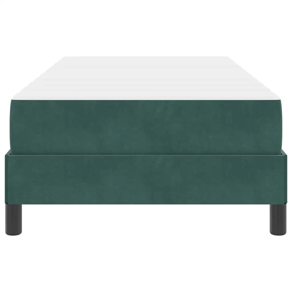 Letto a molle con materasso-Struttura Letto con Materasso Verde Scuro 100 x 200 cm Tessuto