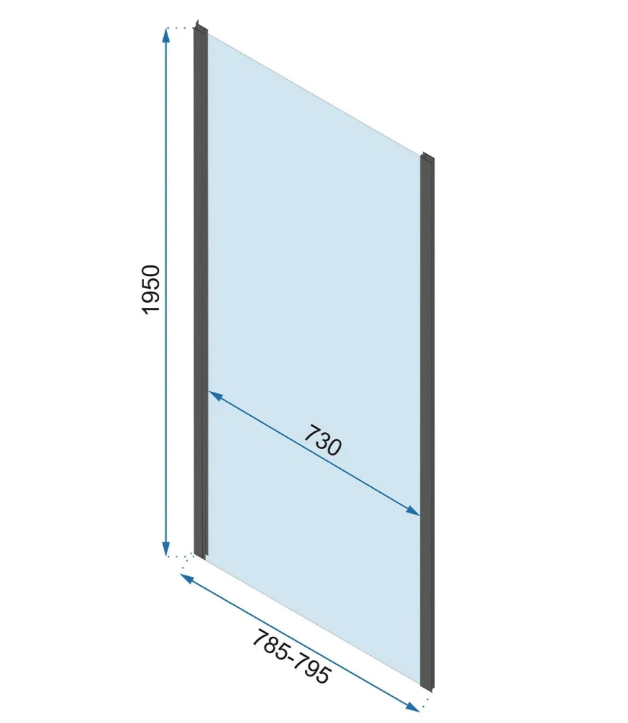 Cabina Doccia A Parete Rea Rapid Swing Chrome 100x100