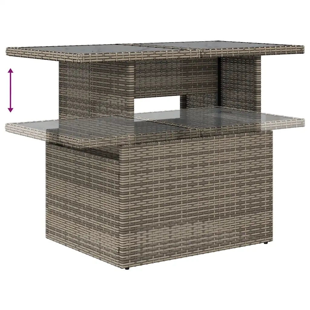 Set Divani da Giardino 7 pz con Cuscini Grigio in Polyrattan 3269191