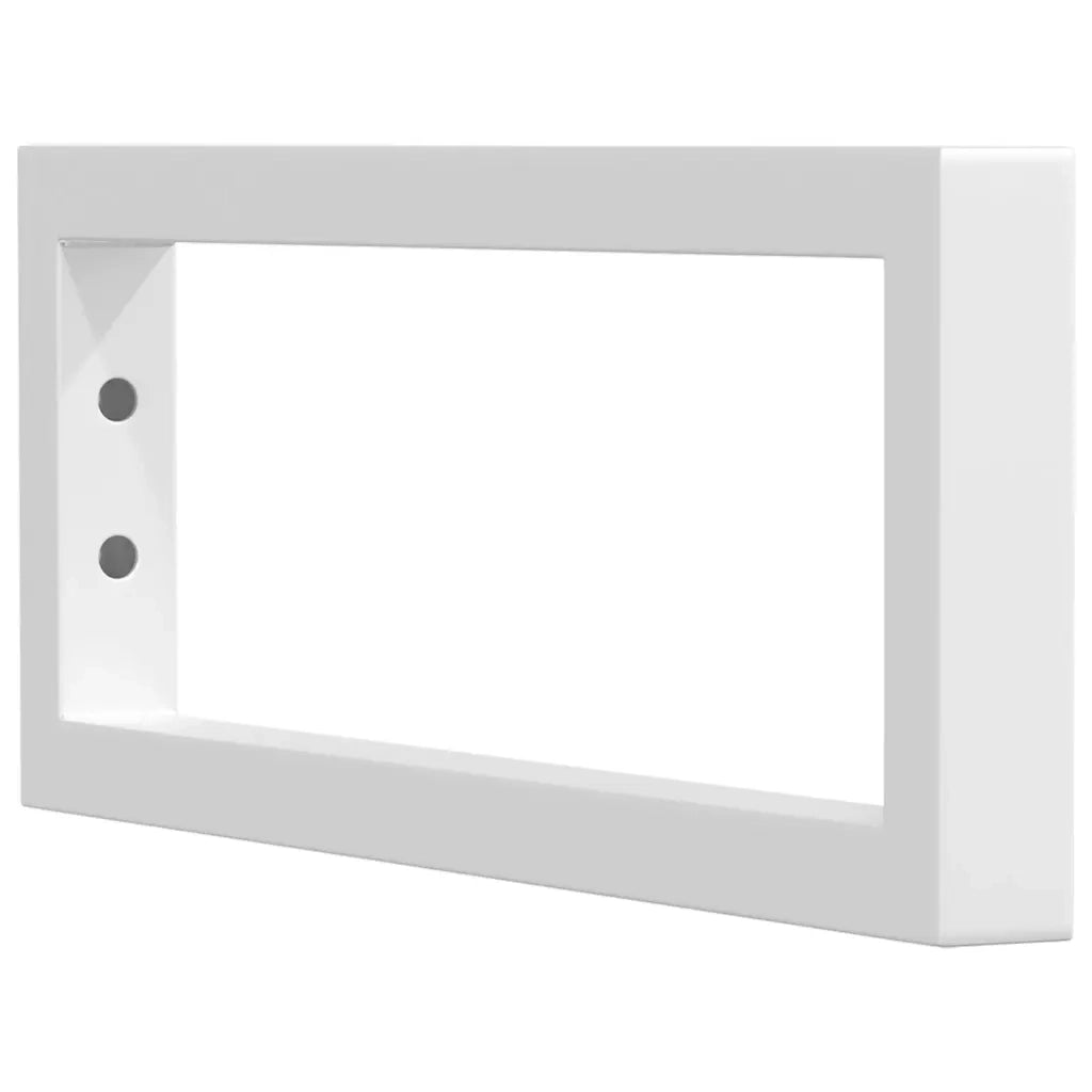 Reggimensole per Lavabo 2 pz Bianche Rettangolari in Acciaio 4007264