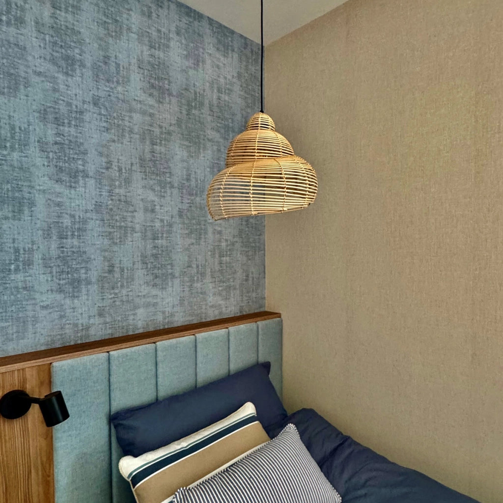 Lampada a sospensione rattan Ø60 E27 15W Shella Light Prestige