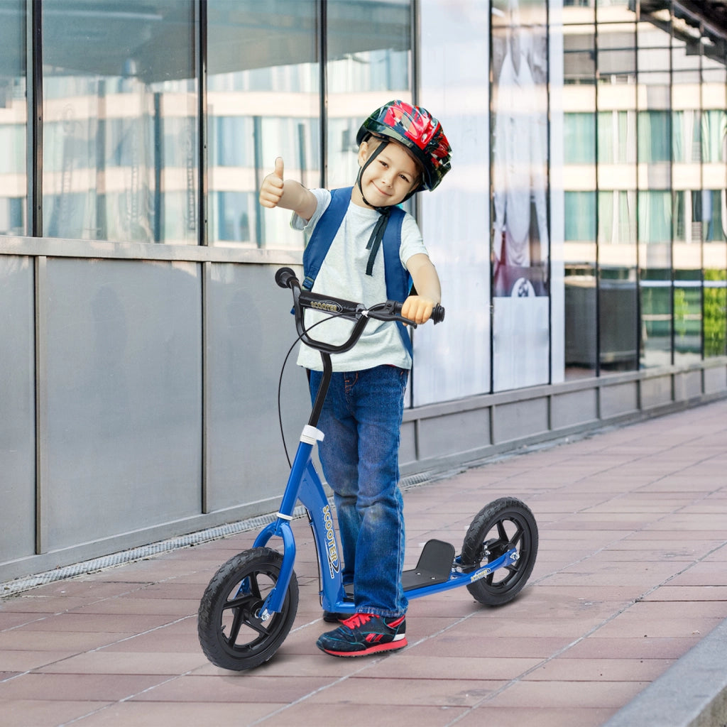 Monopattino per Bambini 5-12 Anni ¨C Xylo ¨C Ruote 12 Pollici Freno Manubrio Regolabile Blu