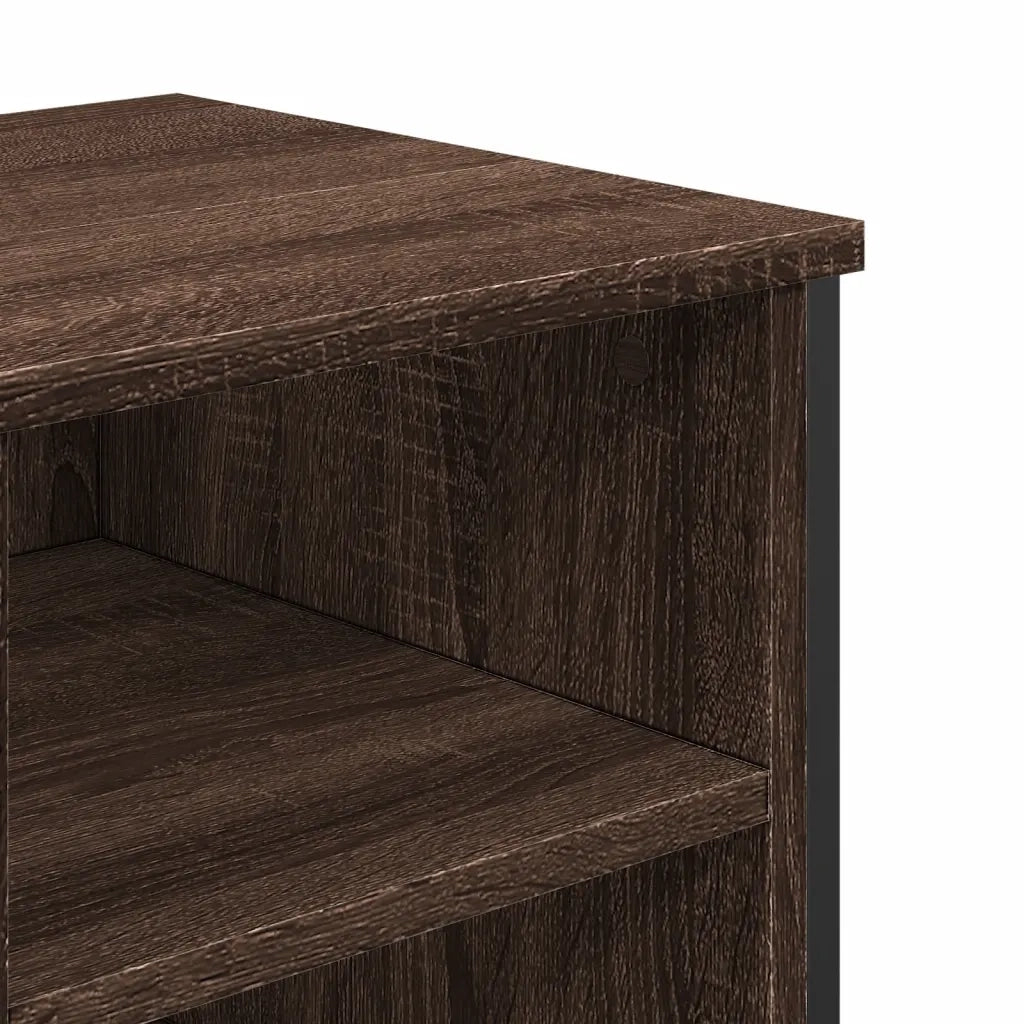 Mobile bagno moderno con vano contenitore 91 x 35 x 60 cm legno composito marrone 02_0049582