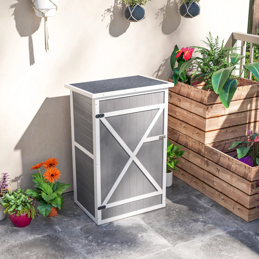 Casetta da giardino portattrezzi ¨C Xylo ¨C grigio 75x56x115cm metallo