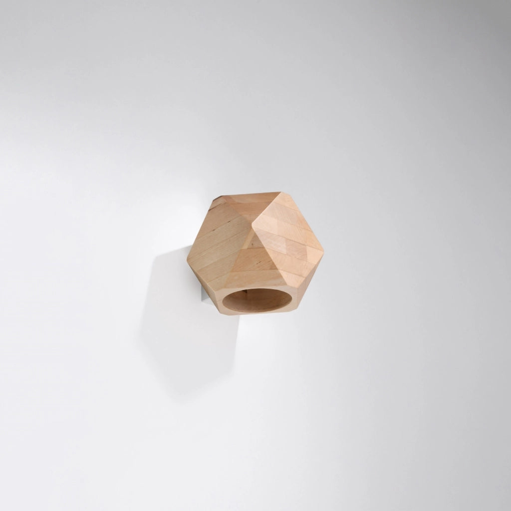 Lampada da parete WOODY in legno naturale