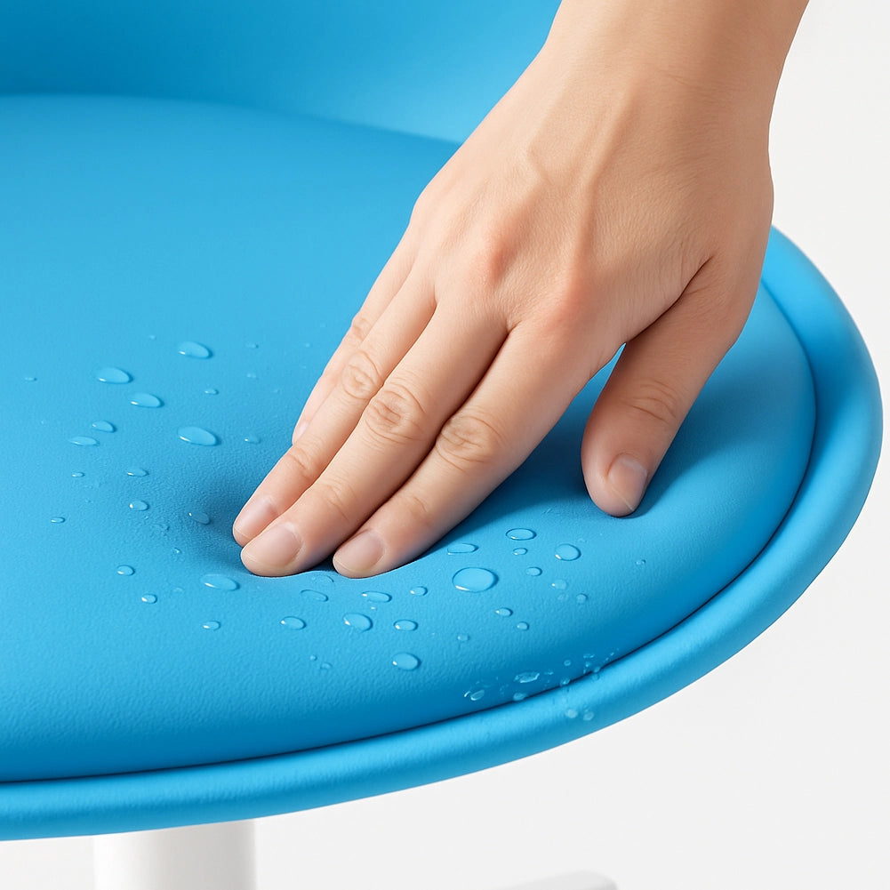 Sedia da Ufficio Poltrona da Studio Girevole Ergonomica con Ruote in PP e Schiuma Blu