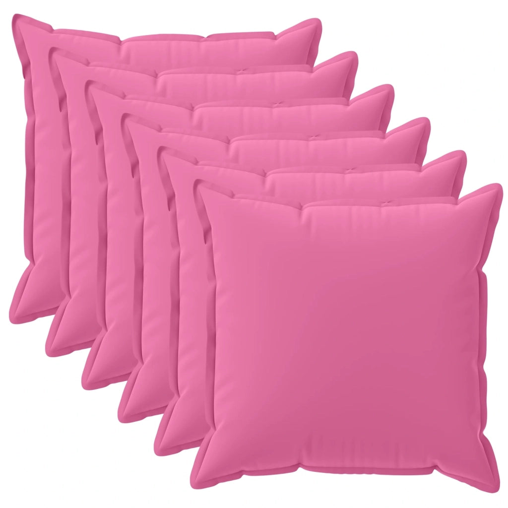 Federa 6 pcs HOUTEN Rosa 50 x 50 cm Poliestere 919226