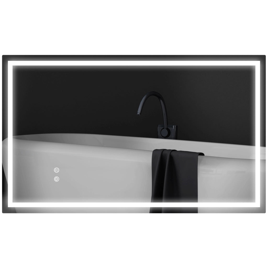Specchio da Bagno LED 100x60 cm ¨C Xylo ¨C Retroilluminato Antivaho Luce Regolabile