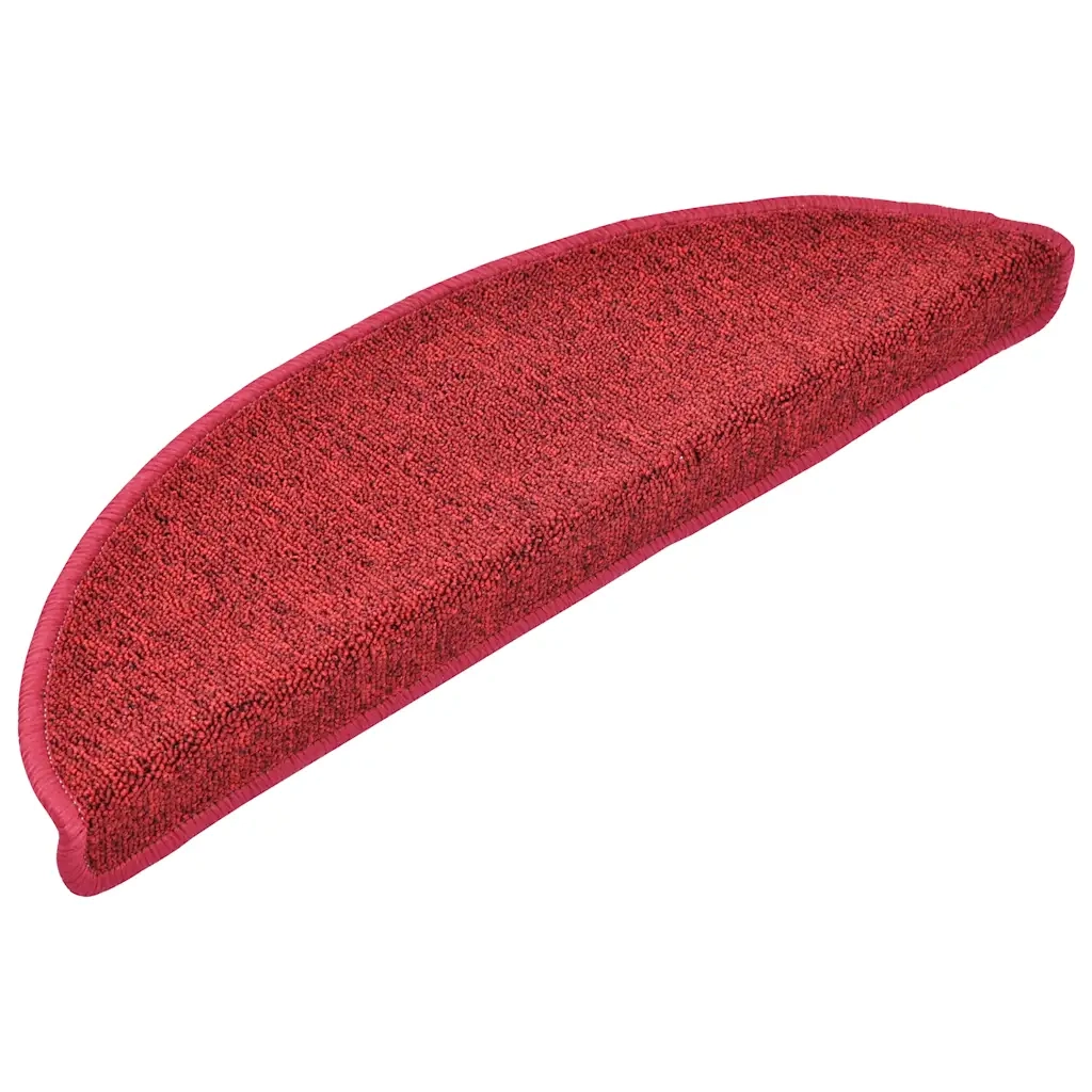 Tappetini per scale 20 pz | Gradini per Scale 56x17x3 cm Rossi semicircolari