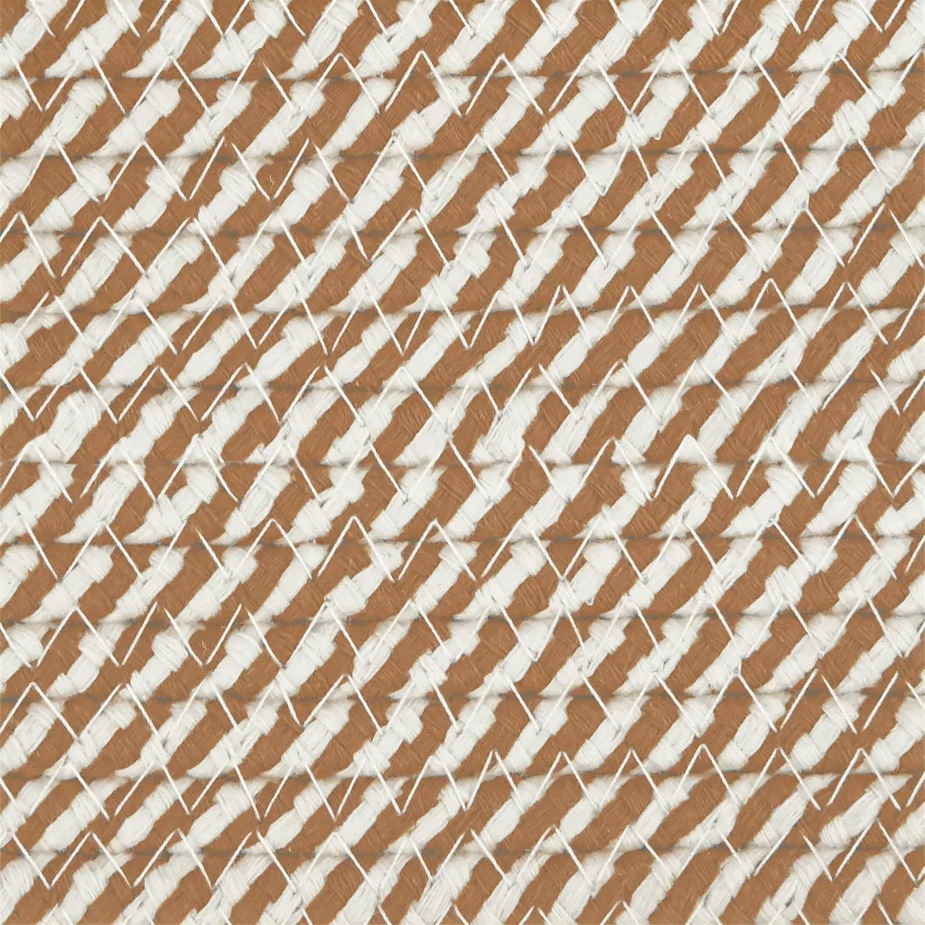 Cestino Portaoggetti Marrone e Bianco ?51x33 cm in Cotone CFW7843533