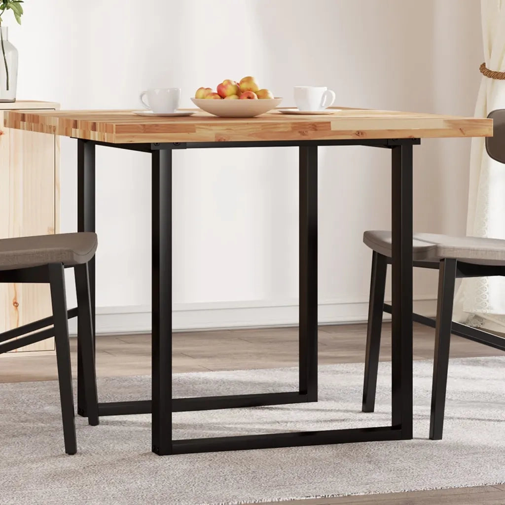 Piano Tavolo Quadrato 90x90x4 cm in Legno Massello di Acacia 4008729
