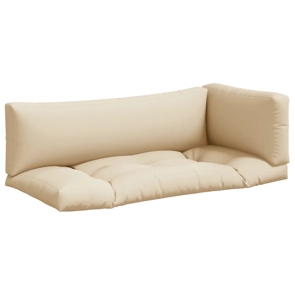 Cuscini per Pallet 3 pz Beige in Tessuto 360947