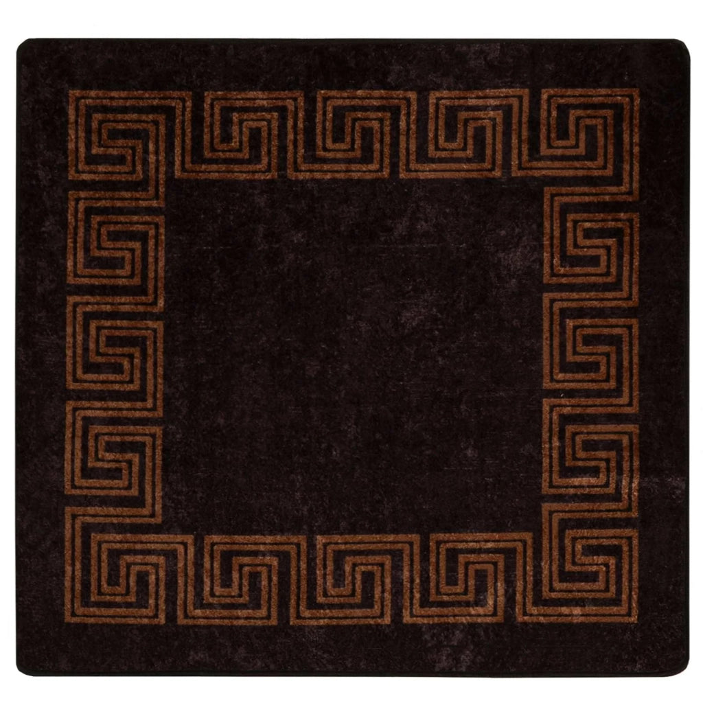 Runner Tappeto MARSA Nero 100 x 100 cm Poliestere e PVC 42023292