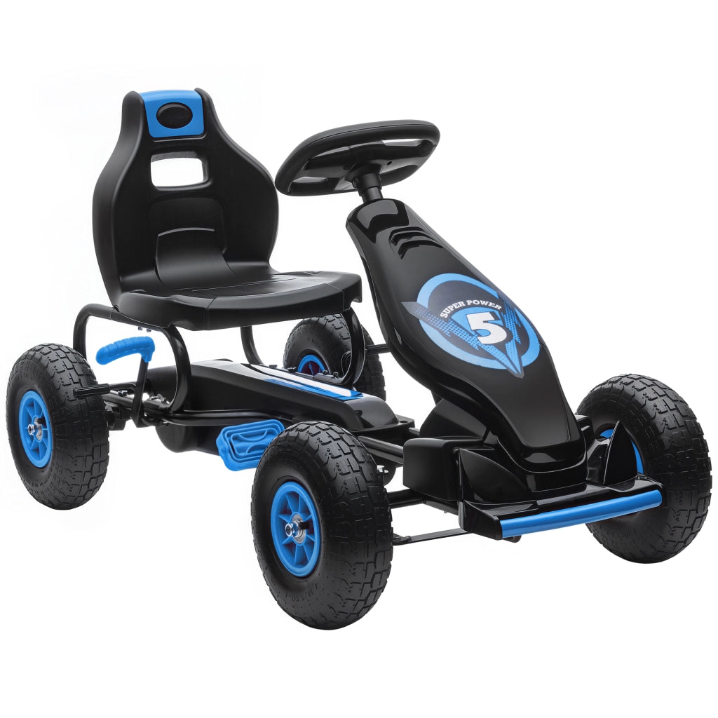 Triciclo a Pedali per Bambini ¨C zephmum ¨C Blu e Nero, Regolabile, 5-12 Anni