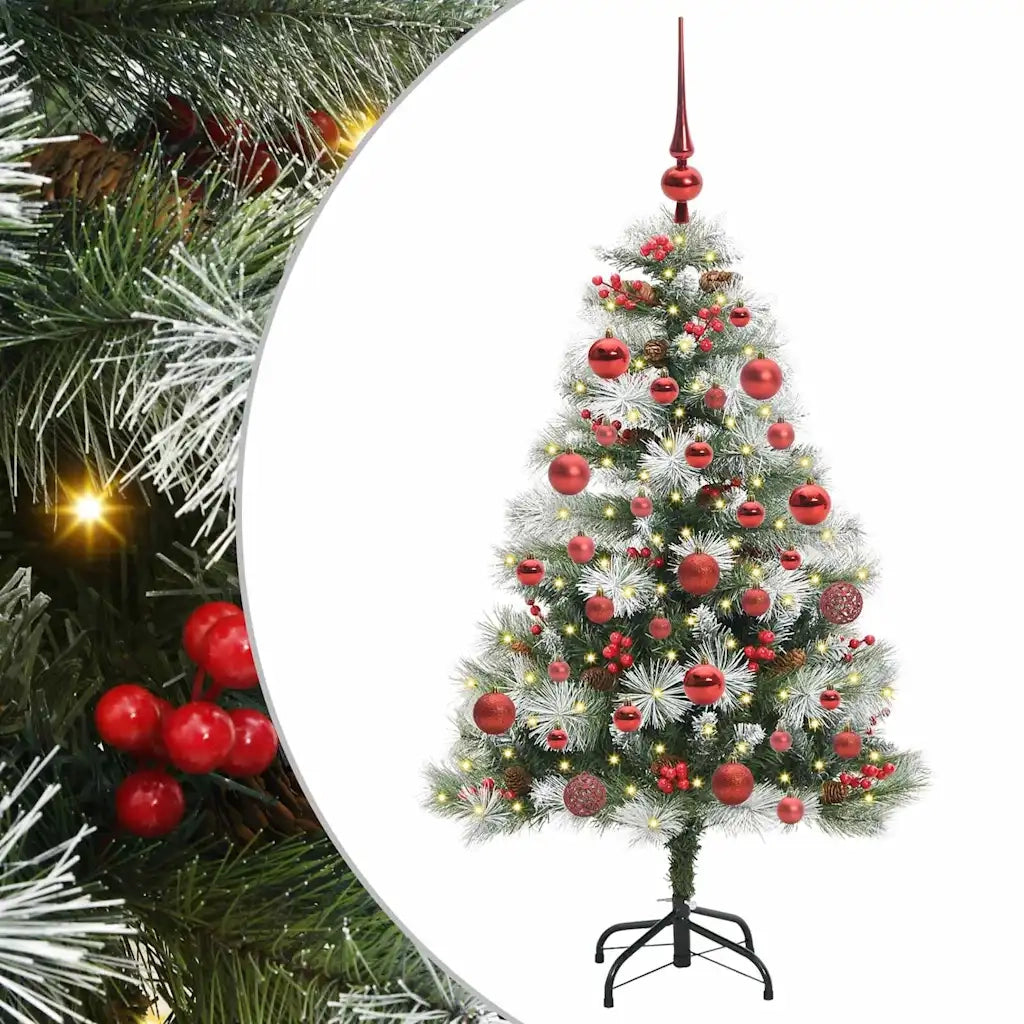 Albero di Natale artificiale Verde e bianco 150 cm 3395170
