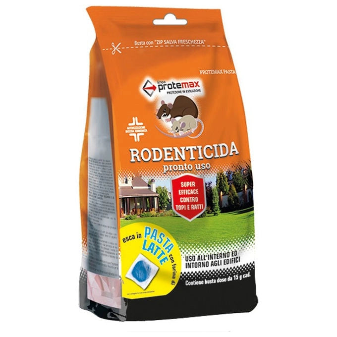 Protemax Rodenticida Pasta Blu 10 Bustine da 15 Gr Antiratti