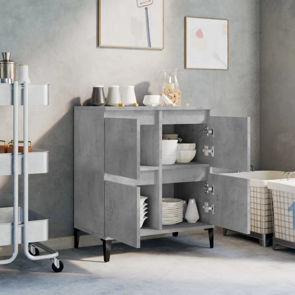 Credenza-Buffet-Armadio da cucina Grigio Cemento 60x35x70 cm in Legno Multistrato 227665