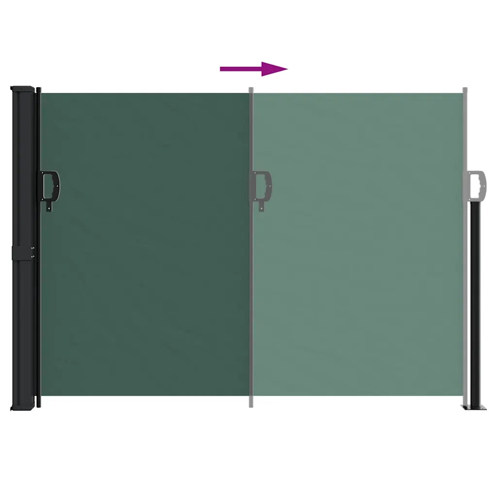 Tenda da Sole Laterale Retrattile-Tenda parasole per giardino Verde Scuro 140x300 cm
