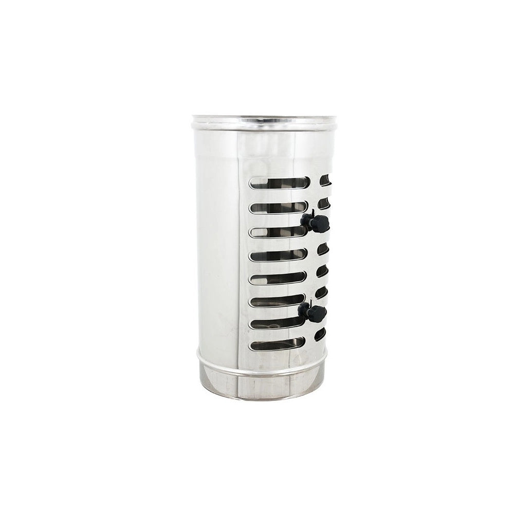 Diffusore di aria da 120mm in acciaio inox aisi 304 raccordo mf per canali di aerazione