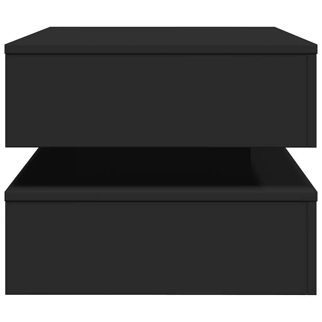 Tavolino da salotto | Tavolino da caff¨¨ | Tavolino da Soggiorno con Luci LED Nero 90x50x40 cm