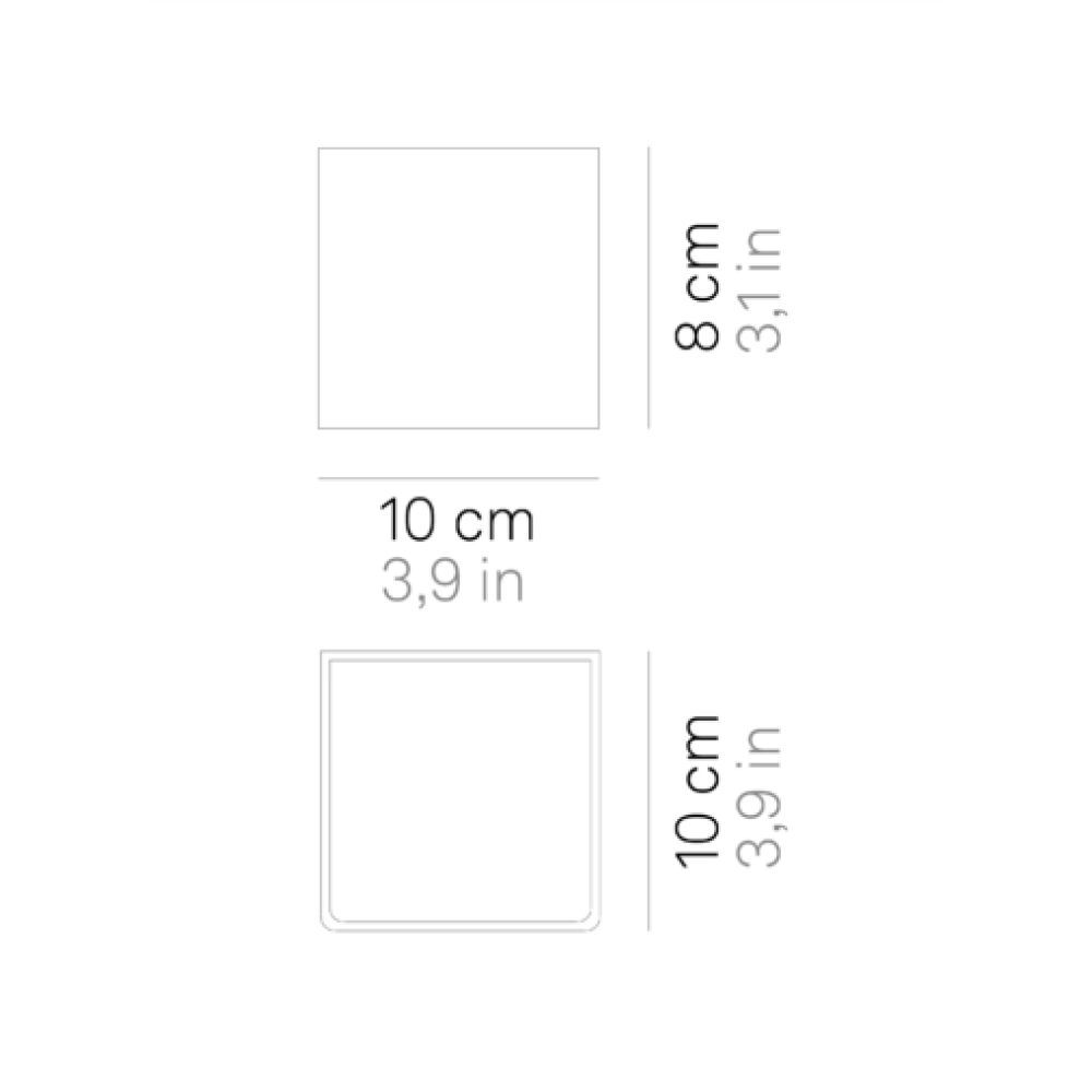 Lampada a led da parete Cubetto IP20 5,6W bianca