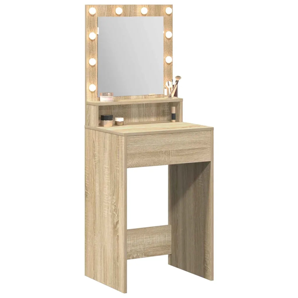 Toeletta | Tavolo da Trucco con lo scaffale Rovere Sonoma 50 x 41 x 135 cm