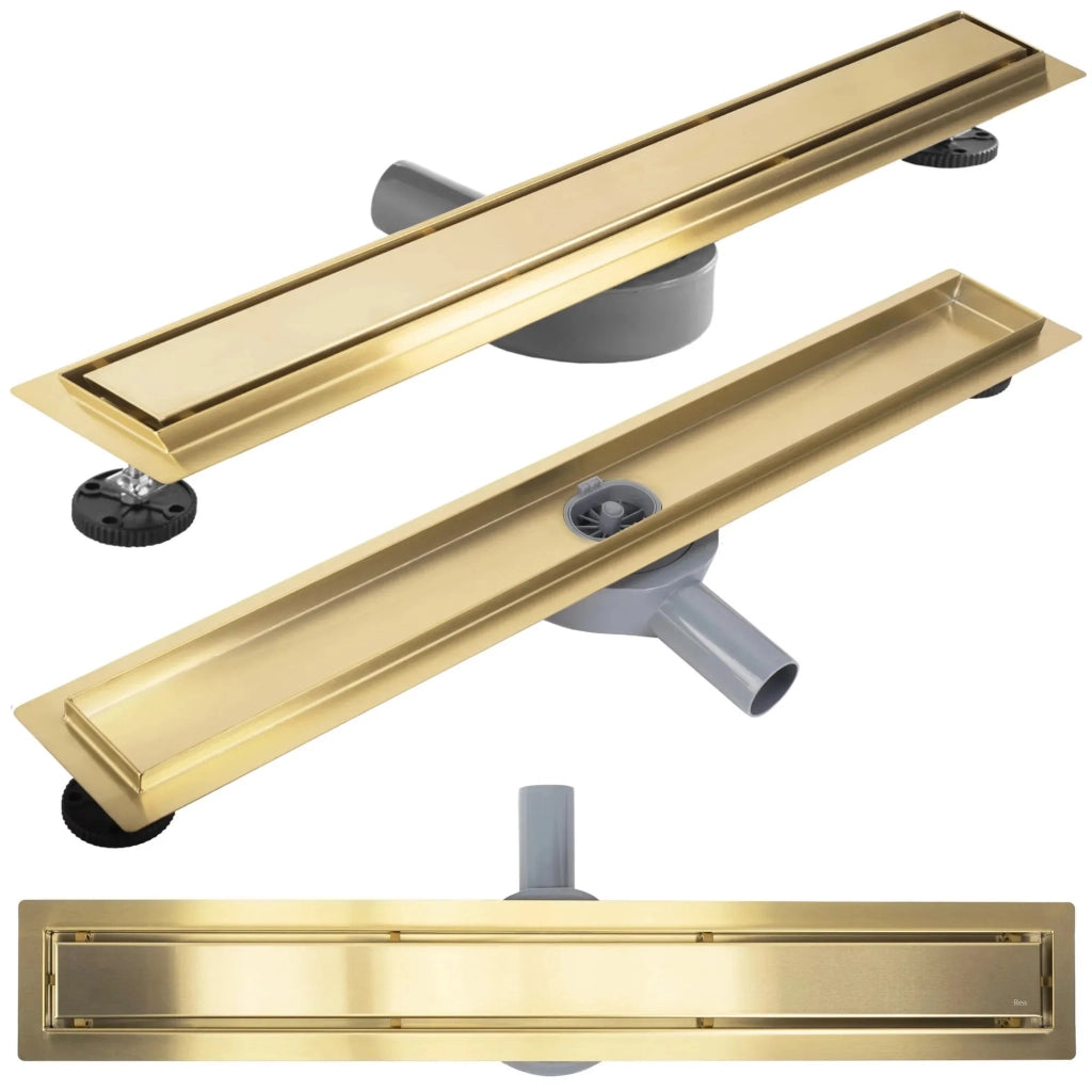 Scarico Lineare Rea Neox Pro Brush Gold 100
