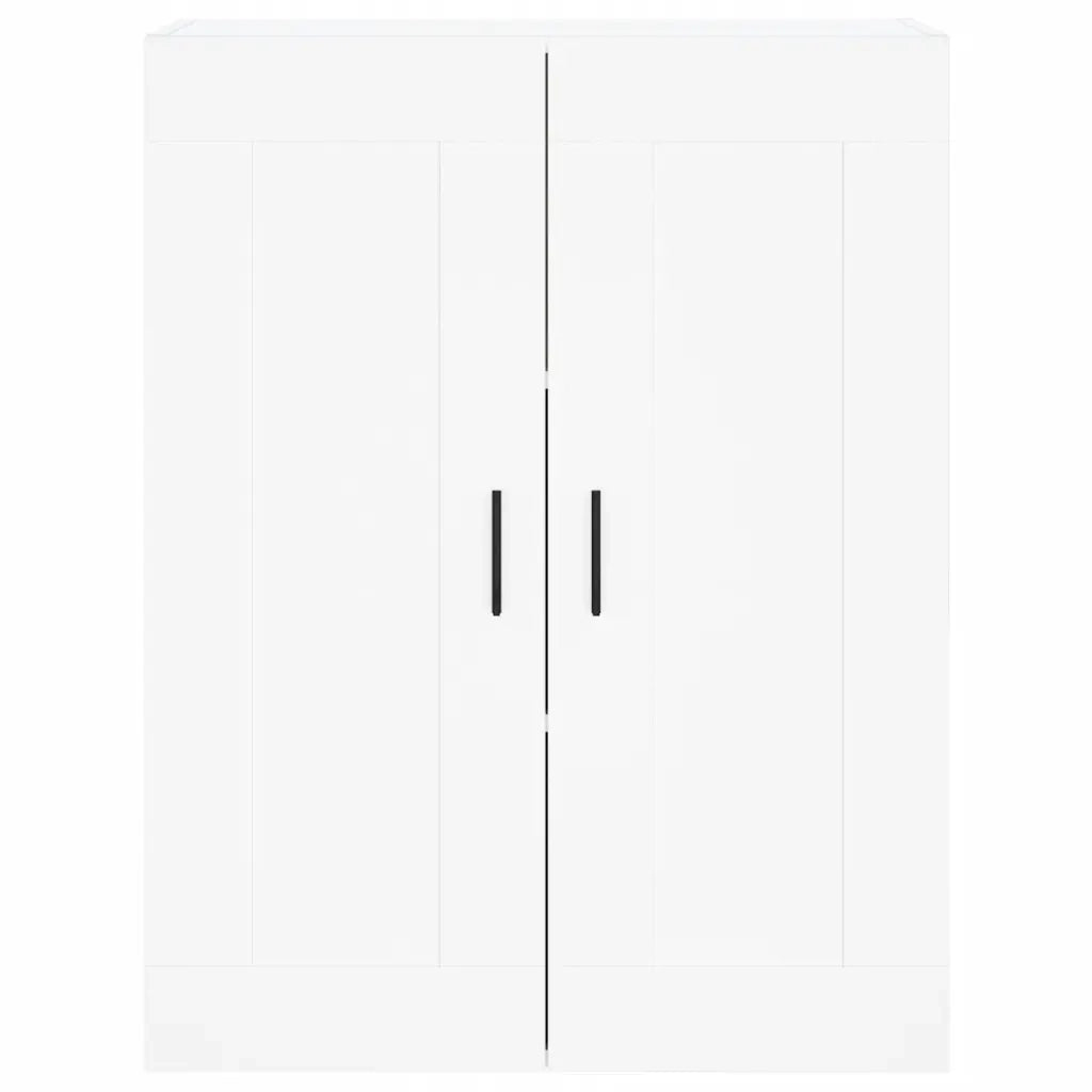 Credenza-Buffet-Armadio da cucina Bianca 69,5x34x180 cm in Legno Multistrato 817441