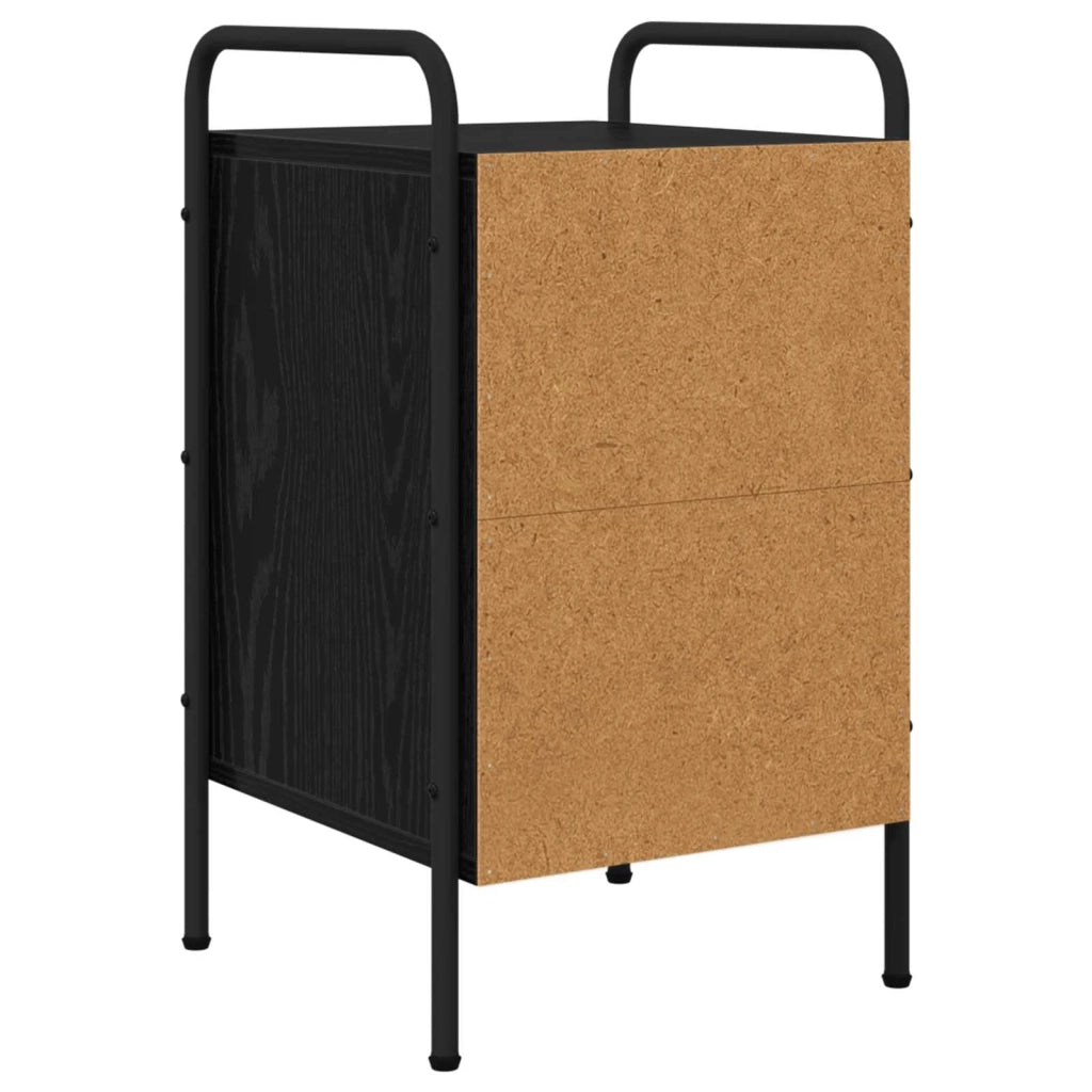 Armadio da Notte 2 pz Rovere Nero 35 x 36,5 x 61 cm 8007648