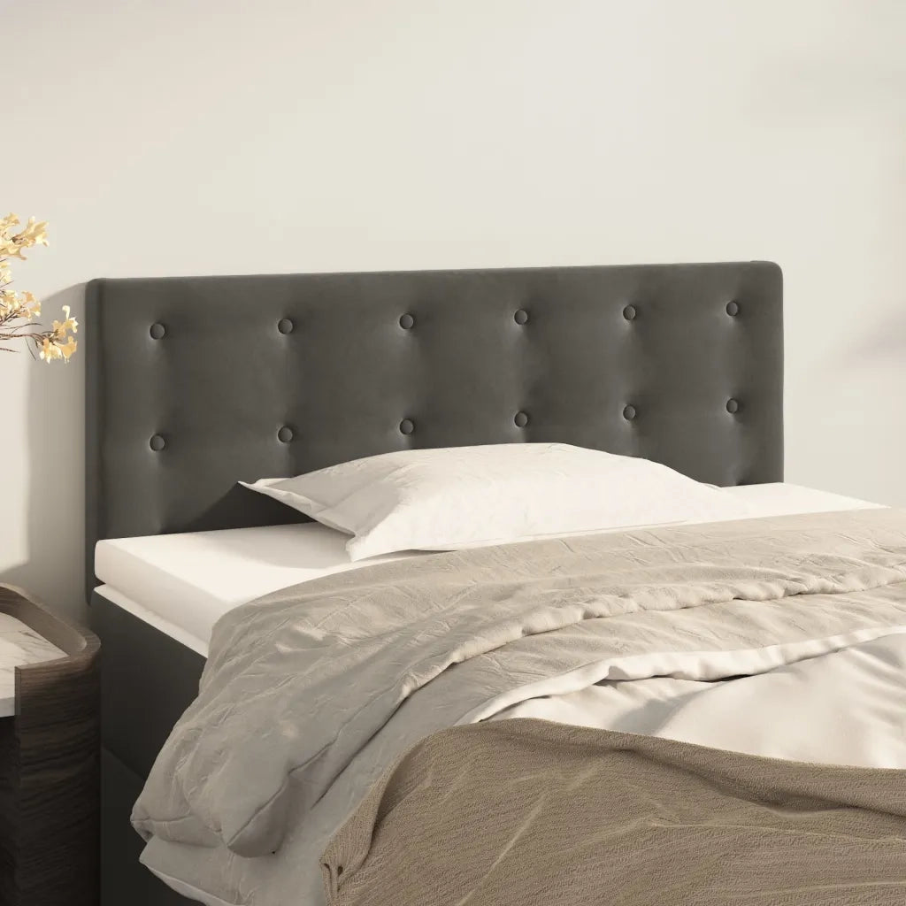 Testiera | Testata Grigio Scuro 90x5x78/88 cm in Velluto