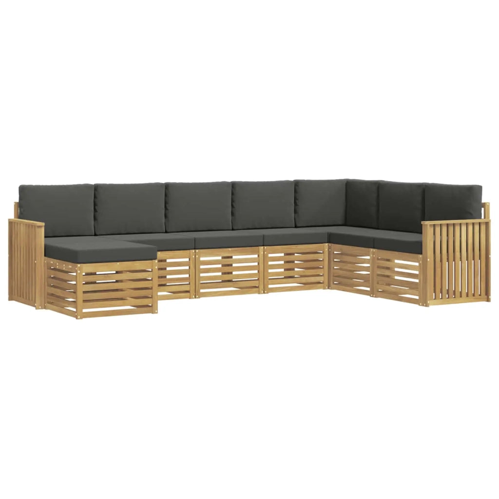 Set di divani da esterno 8 pcs Bianco e Antracite 3392312