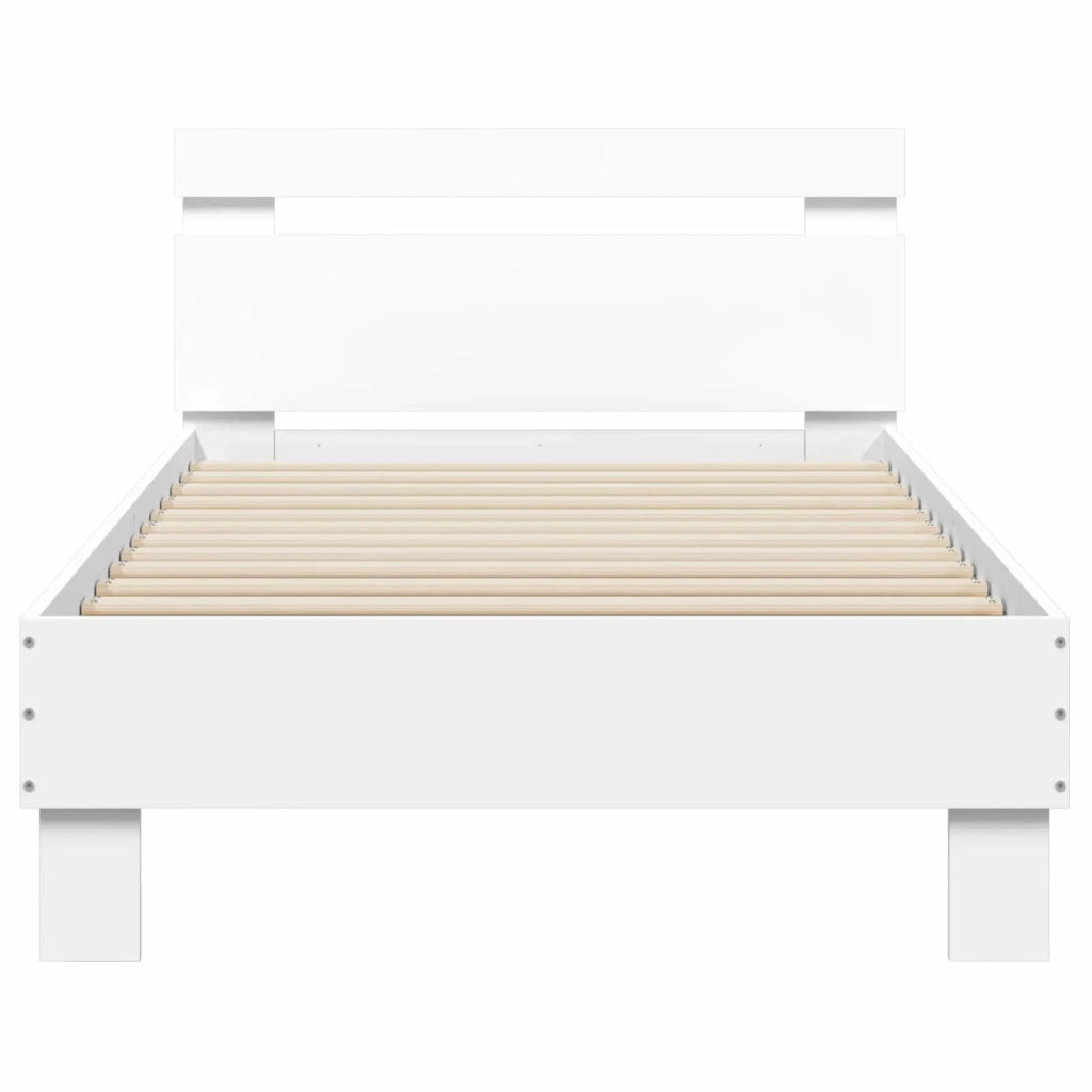 Struttura letto con testata-Giroletto Bianco 80 x 200 cm 743423