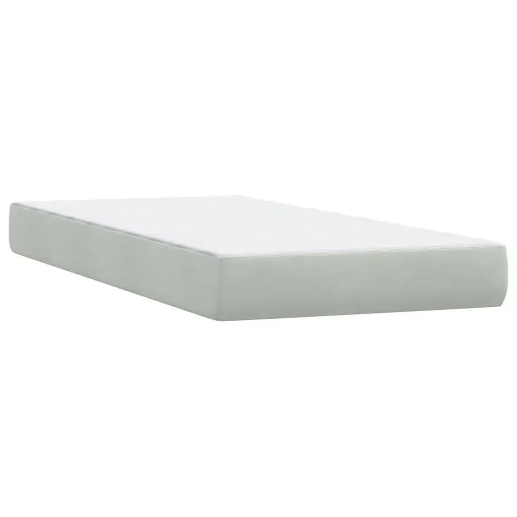 Letto a Molle con Materasso e LED Grigio Chiaro 80x210 cm Velluto 3317241
