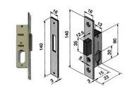 SERRATURA DA INFILARE PER MONTANTI SOLO CATENACCIO 112  mm.15 (11215010)    WELKA