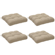 Set 4 cuscini per sedie da giardino ¨C Xylo ¨C imbottiti 10 cm con lacci 48x48 cm cachi