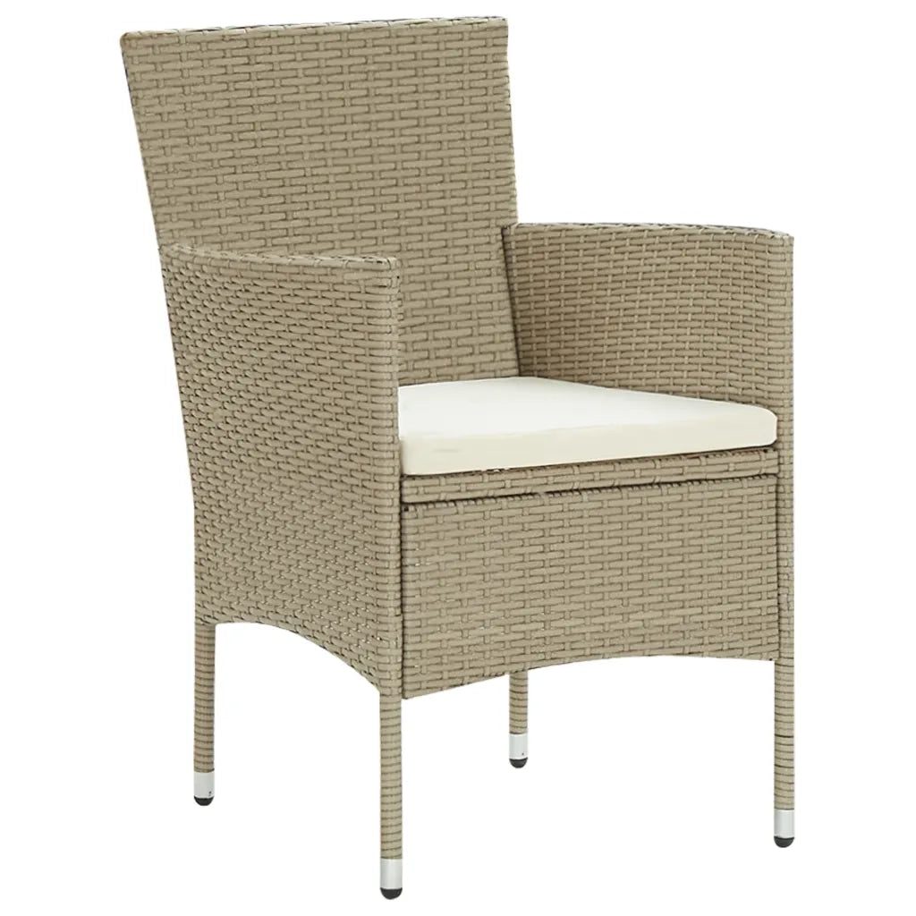 Set Mobili da Pranzo per Giardino 5 pz in Polyrattan Beige 3058490