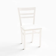 Sedia Cromica in legno bianco opaco set 2 pezzi
